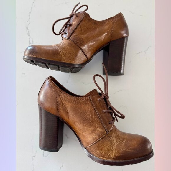 Frye Leather Heel Booties – Dark Brown, Size 7.5 - Picture 3 of 7